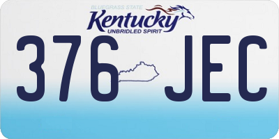 KY license plate 376JEC