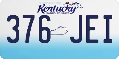 KY license plate 376JEI