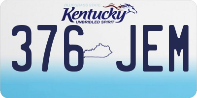 KY license plate 376JEM