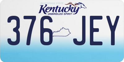 KY license plate 376JEY