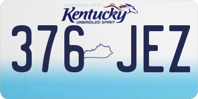 KY license plate 376JEZ