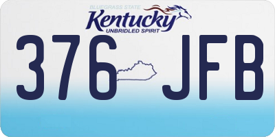 KY license plate 376JFB