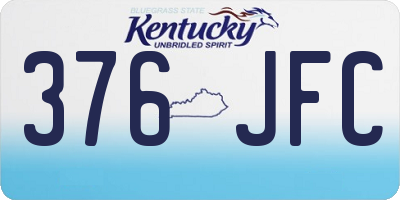 KY license plate 376JFC
