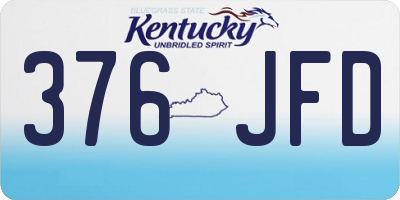 KY license plate 376JFD
