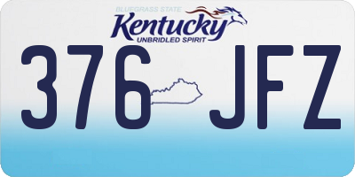 KY license plate 376JFZ