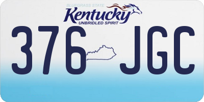 KY license plate 376JGC