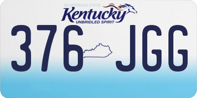 KY license plate 376JGG