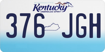 KY license plate 376JGH