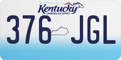 KY license plate 376JGL