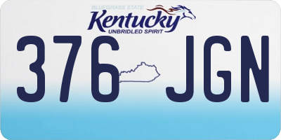 KY license plate 376JGN
