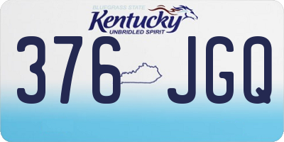 KY license plate 376JGQ