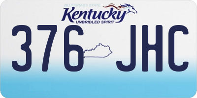KY license plate 376JHC