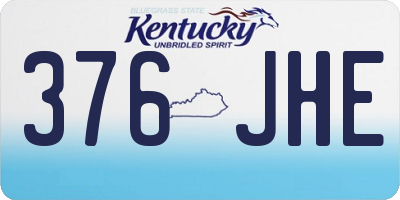 KY license plate 376JHE