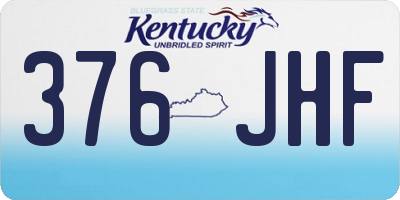KY license plate 376JHF