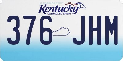 KY license plate 376JHM