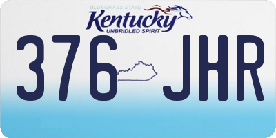 KY license plate 376JHR
