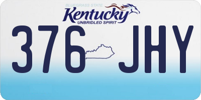 KY license plate 376JHY