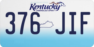 KY license plate 376JIF
