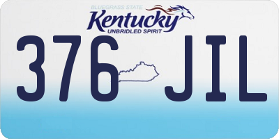 KY license plate 376JIL