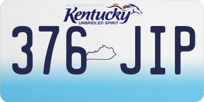 KY license plate 376JIP