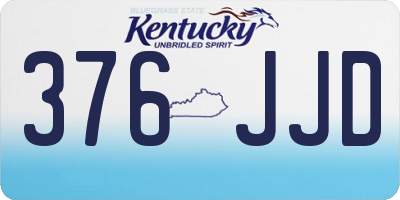 KY license plate 376JJD