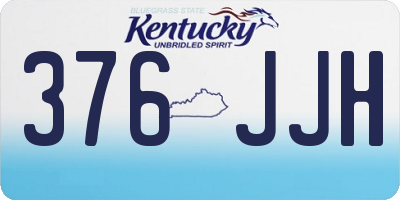 KY license plate 376JJH