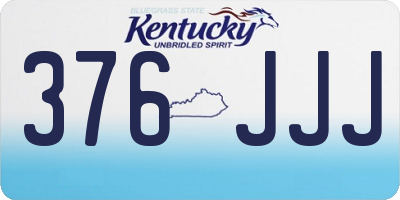 KY license plate 376JJJ