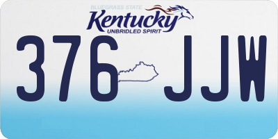 KY license plate 376JJW