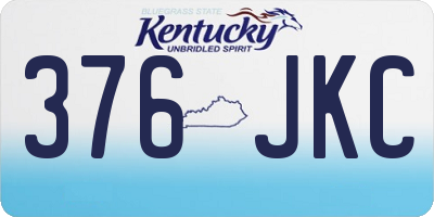KY license plate 376JKC