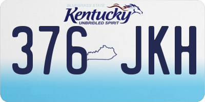 KY license plate 376JKH