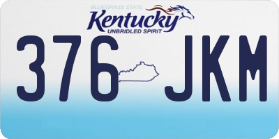 KY license plate 376JKM