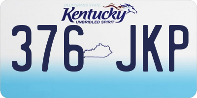 KY license plate 376JKP