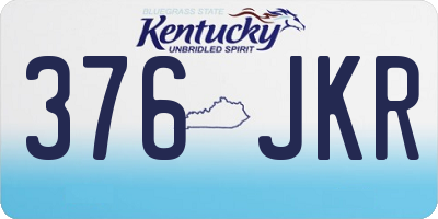 KY license plate 376JKR