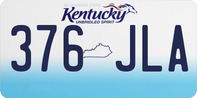 KY license plate 376JLA