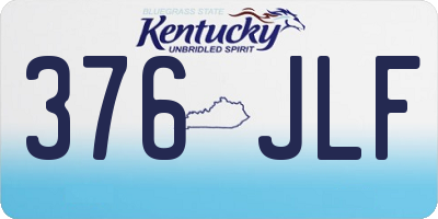 KY license plate 376JLF