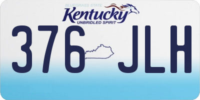 KY license plate 376JLH