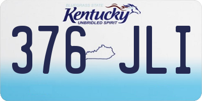 KY license plate 376JLI