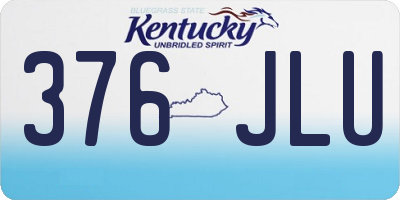 KY license plate 376JLU