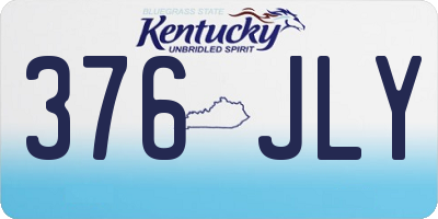 KY license plate 376JLY