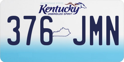 KY license plate 376JMN