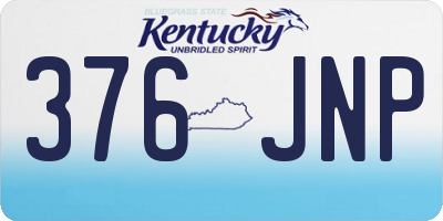 KY license plate 376JNP