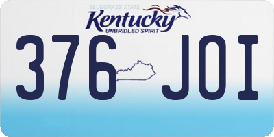 KY license plate 376JOI