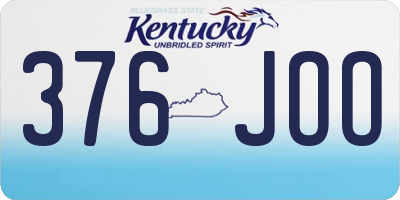 KY license plate 376JOO