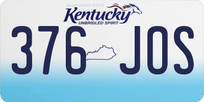 KY license plate 376JOS