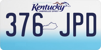 KY license plate 376JPD