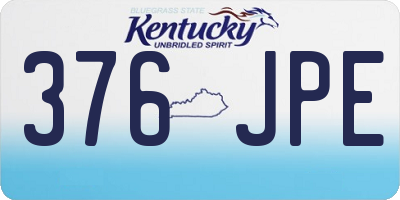 KY license plate 376JPE