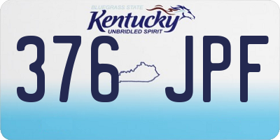 KY license plate 376JPF