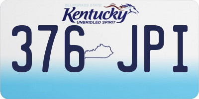 KY license plate 376JPI