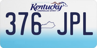 KY license plate 376JPL