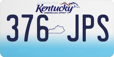 KY license plate 376JPS